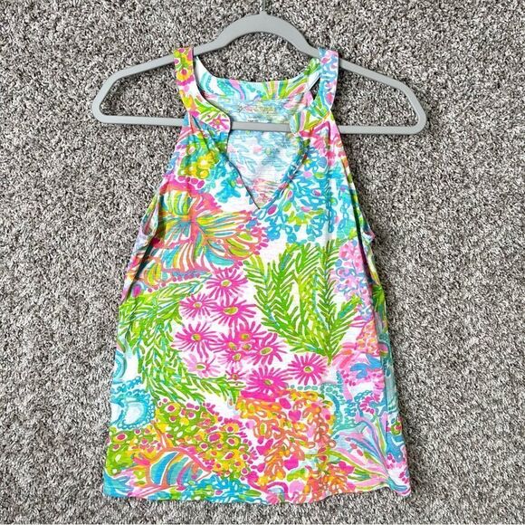 Lilly Pulitzer Top Women’s Small Arya Lovers Coral Sleeveless Halter Tank - Picture 1 of 5